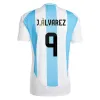 Argentina 24 25 Messis Camisa de futebol Lautaro Martinez Lisandro Martinez Leandro Paredes Gonzalo Montiel Alemão Pezzella Paulo Dybala Spark Seleção Nacional Casa Fora