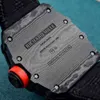 RichasMiers Watch Ys Top Clone Factory Watch Fibra de Carbono Automático 95 Richardmill Mens Series RM 3501 NTPT Fiber Edição Limitada Mens Moda Lazer Esportes M3R09