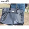 Grand sac à main Hac fait main 50cm fourre-tout haut de gamme 50 Cm motif noir pour petit marché Bk cuir véritable