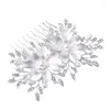 Hair Clips 10-Teeth Girl's Comb With Luxurious Rhinestone Flower Style Jewelry For Valentine's Day Christmas Gift