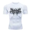 Y2k GYM Compri T-shirts Sport Workout Thorn Print T-shirts Herren Laufen Fitn Enge Sommer Sportswear Top T 00X9 #