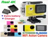 SJ8000 WiFi Sport Action Camera Ultra HD real 4K Waterproof Diving 20 LTPS 1080P helmet Camera Car DVR Camcorder Extra battery 4613702