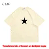 Y2K Aesthetics Molti colori T-shirt di cotone Star Star Stampa Streetwear Streetwear Short Sum