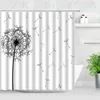 Shower Curtains Floral Dandelion Curtain Set Cartoon Flowers Romantic Love Print Modern Natural Waterproof Bathroom Decor Bath