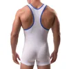 Mens Bodybuilding Underwear Shapers Sexiga stretchtäta män Leotard Wrestling Singlet Jumpsuit Bodysuit Tank 52dd#