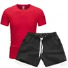 Summer Mens Thirt Shorts Suit Men Sports Print