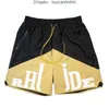 Designer-Shorts Rhude Sommermode Strandhose Herren Hochwertige Streetwear Rot Blau Schwarz Lila Herren Kurzgröße S-XL