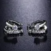 Kolczyki na stadninie Chrząstka dla kobiet Najlepsza jakość sześciennej cyrkonii Trendy Ear Pierścienie biały złoto kolor mody biżuteria DWE147