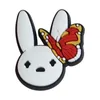 Bad Rabbit Cartoon Strohkappe Strohhülle PVC Weichgummi personalisierter Strohhalm dekorativer Schnallenclip