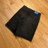 Grande menino shorts y2k gótico hip hop carto bordado retro baggy denim ginásio shorts das mulheres dos homens novos shorts de basquete streetwear d4cc #