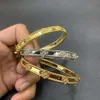 Bracciale con zirconi Star 5a con diamanti micro-incrostati in acciaio inossidabile incolore gioielli di marca di moda