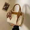 Sznurka dla kobiet wysokiej jakości moda szalik torebka splatanie proste biznesowe retro jedno ramię na duża pojemność crossbody