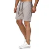 2021 Hommes Board Shorts Cinquième Séchage rapide Couleur unie Cott Doux pour la peau Élégant Cordon Poches Fermeture Plage Fitn Shorts k40C #