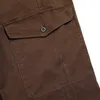 gurkha Pants Mens Military Multi Pocket Cargo Pants Safari Style Casual Loose Solid Color Work Trousers Men i9bg#