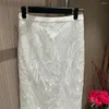 Skirts 2024 Spring/summer Embroidery Flower Gauze Wrapped Hip Half Skirt 0307