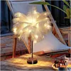 Table Lamps Feather Design Led Lamp For Kids - Battery-Powered Portable Ideal Bedroom Decor All Ocns Drop Delivery Otx53