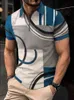 T-shirt da uomo Polo con zip da uomo Camicia casual Stampa a righe Ufficio Short Slve Moda risvolto Designer Abbigliamento casual da uomo T240325