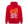 Jésus The Way Truth Life John 14 6 Christian Bible Verse Sweat à capuche drôle Sweats à capuche serrés pour femmes Vintage Sportswears Z9pP #