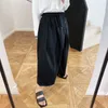 IEFB 2023 NYA SUMMER LOOK WIDE LEB PANTS FÖR MÄN JAPAN KOREAN TREND TEMPERAMENT FUIRABLE Black Ankle Length Pants 9Y6986 F4XD#