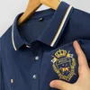 2024 Summer Embroidered Polo Shirt Men Hot High Quality Men's Short Sleeve Breathable Top Busin Casual Polo-shirt for Men K5Mk#