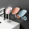 Set di accessori da bagno Portasapone mobile a ventosa montato a parete Drenaggio Punzonatura Piatto da bagno domestico gratuito