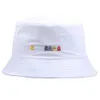 Korean anime cartoon embroidered basin hat eating peas fisherman hat sun protection mens trend hat wholesale fish bucket hatC24326