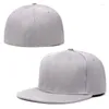 Ball Caps 2024 Fashionable Men's Hip Hop Baseball Cap Back Closed Flat Brim Bald 57-60CM And Women's Hat