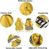 Raincoats Dog Zip Up Dog Raincoat with Reflective Buttons, Rain/Water Resistant, Removable Hood, Premium Dog Rain Coats Jacket