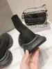 2024 Designer Socks Knit Buty swobodne buty pół kapcie płaskie muła platforma biegowa mężczyźni kobiety vintage skarpet