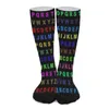 Chaussettes gothiques avec lettres abstraites pour femmes et hommes, bas imprimés Graffiti, doux et doux, Sports de plein air, Design antidérapant, cadeau