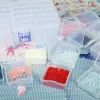 Stitch 15/24/30/42/52GRIDS Diamond Målningsverktyg Förvaringslåda 5x5cm transparent plast Diy Organizer Case Beads Nail Art Parts Box