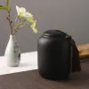 Urns Black Cremation Urns For Pet Human Ashes Ceramic Urn Small Keepsake Funeral Casket Pet Memoria Urne Keepsake Urns For Ashes