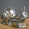 Miniatyrer steampunks stil djur skulptur mekanisk djurprydnad dekoration tung industrin dekoration harts mekanisk dekoration