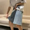 Koreansk stil sommarmän svart bred ben denim shorts 2023 ny fi casual baggy short jeans manliga märke kläder d4pt#