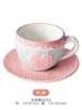 Cups Saucers Lovely Ceramic Coffee Cup And Dish Set Creative Girl Pink Gift European Afternoon Tea Love Relief