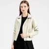 Vestes pour femmes printemps été mince PU veste courte Biker vêtements fermeture éclair coupe ajustée décontracté distinctif rue mode Cool