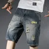 Männer Denim Jeans Shorts Gerade Denim Shorts Multi-Pocket-Jeans Gute Qualität Männer Lose Beiläufige Kurze Jeans Knie Länge c7I6 #
