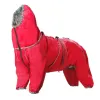 Regenmäntel Hunderegenmantel für große Hunde, weich, atmungsaktiv, schneesicher, winddicht, Haustier-Regenjacke, sicherer, wasserdichter Outdoor-Hundemantel mit Beinen