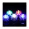 Party Decoration Battery Operate LED Tea Light Submersible Waterproof Tealight Wedding Vase Candle 10 Color Valfritt Drop Delivery Hom DH9HB