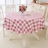 2024 Flower Style Round Table Tyg Pastoral PVC Plastic Kitchen Drabla Oljetät Dekorativ elegant vattentät tygbord Täck för vattentätt tygskydd