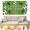 Fußball-Happy-Birthday-Banner für den Hof, Outdoor-Fußballplatz, Sportposter, Fotohintergrund, Banner, Sport-Motto-Party-Dekoration