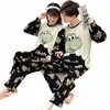 Outono Carto Dinosaur Mulheres Homens Pijama Set Casais Pijamas Coreano Solto Unisex Pijamas Mujer Lg Manga Cott Pijama l5AE #