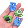 12colors baby girl boy green monster Anime charms wholesale childhood memories funny gift cartoon charms shoe accessories pvc decoration buckle soft rubber clog