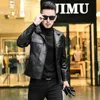 2020 Nya män Autumn Winter Casual Real Leather Jacket Male Streetwear Fit äkta fårskinn Slim Aviati Fi Outwear D71 E9iz#