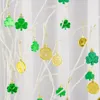 パーティーデコレーション24pcsシャムロックスクローバーコインペンダントエレガントなアイリッシュツリー飾りのためのフェスティバル