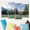 Calligraphy Modern Artistic Canvas Painting Unframe Mountain Landscape Canvas Print Tableau Printed Wall Decor Hd Modular Photo Poster