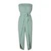 Ny produkt Solid Color Case Jumpsuit Sex One Line Collar Tube Top Slitbyxa Löst breda benpannor över gränserna för kvinnor