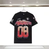 Hellstar Shirt Designer Marque de mode américaine T-shirt pour hommes Top qualité Alphabet graffiti flamme imprimé hommes manches courtes rue jeunesse hip-hop hellstar haut à manches courtes