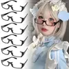 Güneş Gözlüğü Anime Yarım Çerçeveler Kadınlar İçin Gözlük Vintage Square Hayır lens Optik Gözlük Gözlük Kızlar Cosplay Pography Gözlükler