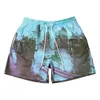 Heren Shorts Nieuwe Zomer Casual Shorts Spier Fitn Sport Kwart Broek Mesh Digitaal Afdrukken Ademende Losse Shorts C33w #